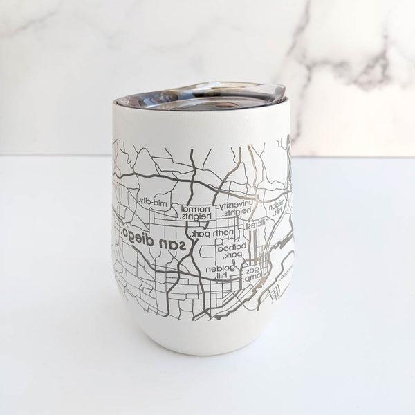 Map of the San Diego Insulated Wine Tumbler